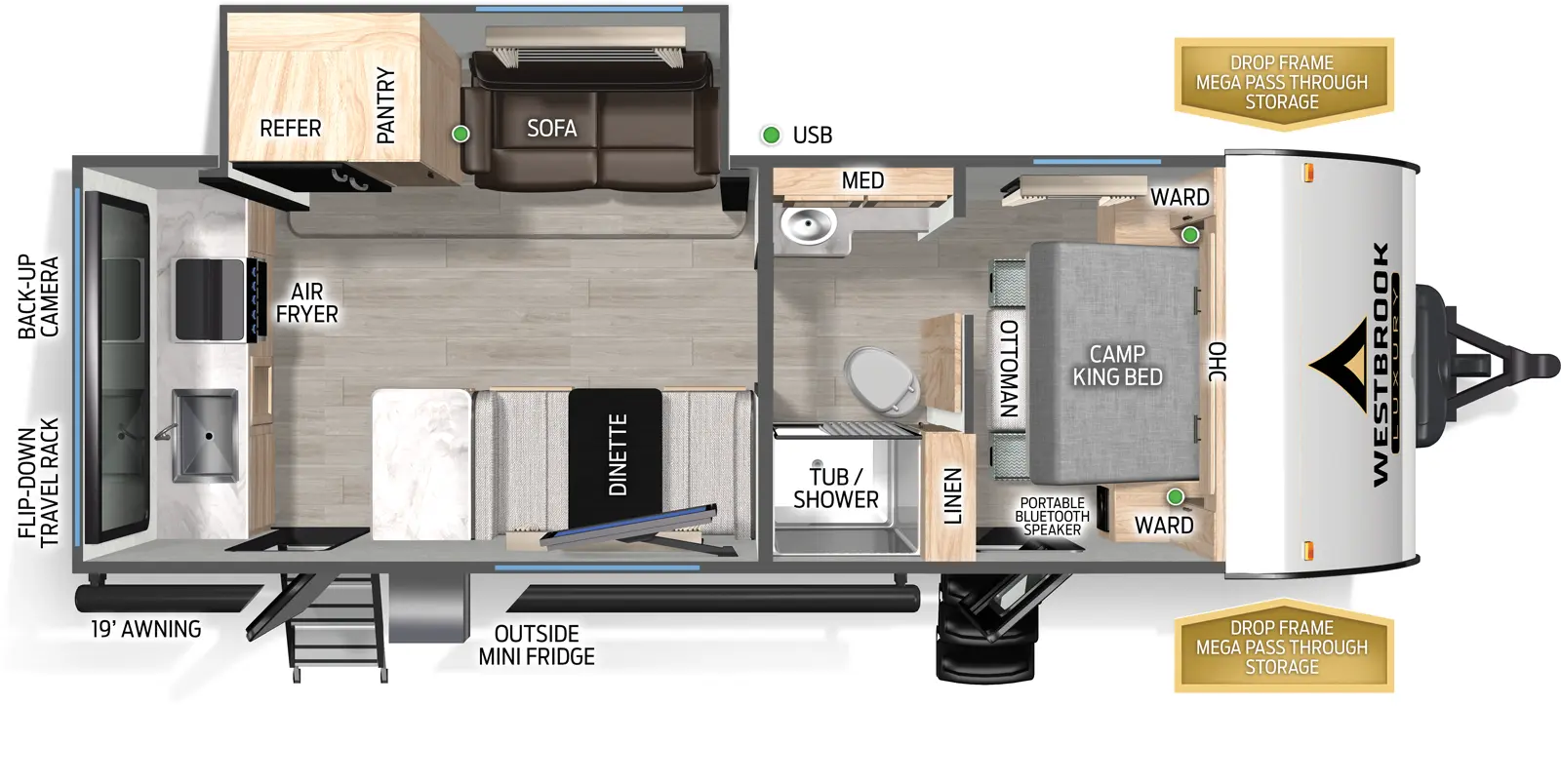 Westbrook Luxury 245RKLC Floorplan